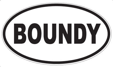 BOUNDY - Oval Magnet