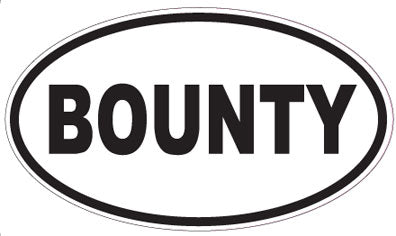 BOUNTY - Oval Sticker