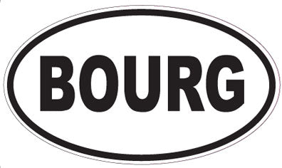BOURG - Oval Sticker