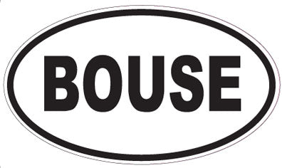 BOUSE - Oval Sticker