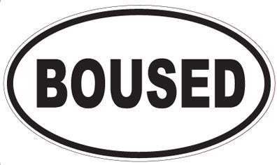 BOUSED - Oval Sticker