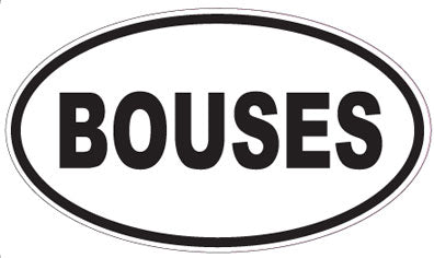 BOUSES - Oval Sticker