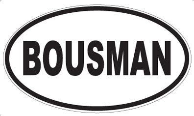 BOUSMAN - Oval Magnet