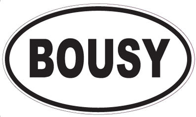 BOUSY - Oval Sticker