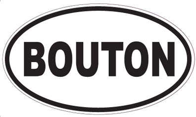 BOUTON - Oval Sticker