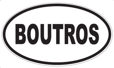 BOUTROS - Oval Magnet