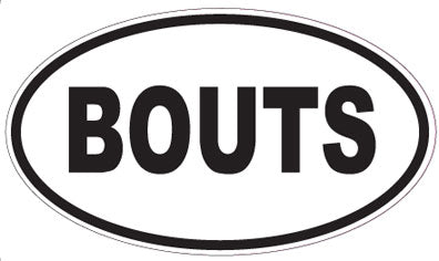 BOUTS - Oval Sticker
