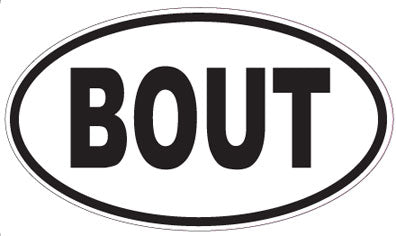BOUT - Oval Sticker