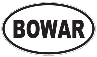 BOWAR - Oval Magnet