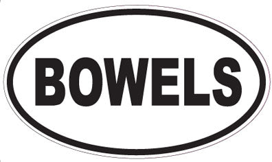 BOWELS - Oval Sticker