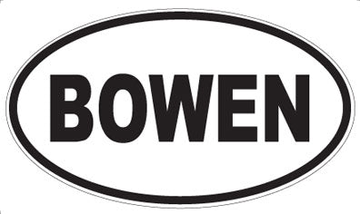BOWEN - Oval Magnet
