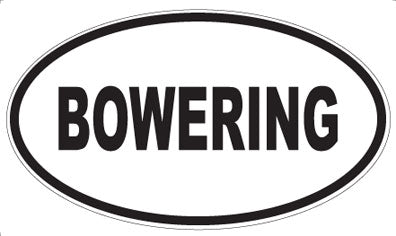 BOWERING - Oval Magnet