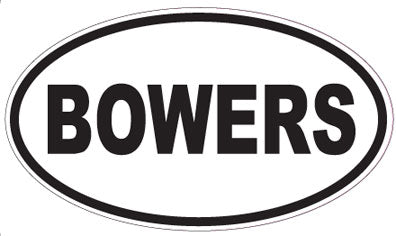 BOWERS - Oval Sticker