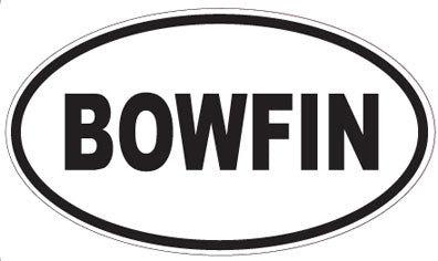 BOWFIN - Oval Sticker