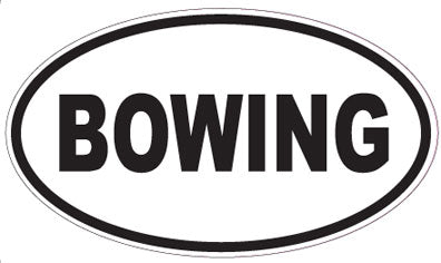 BOWING - Oval Sticker
