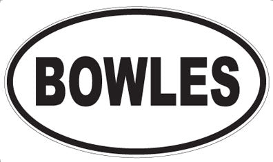 BOWLES - Oval Magnet
