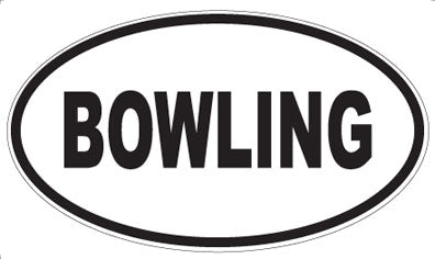 BOWLING - Oval Magnet