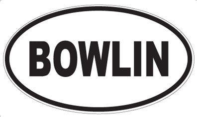 BOWLIN - Oval Magnet