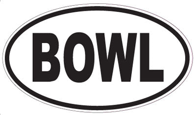 BOWL - Oval Sticker