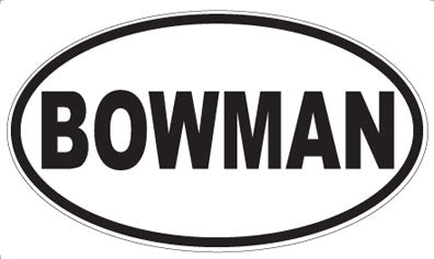 BOWMAN - Oval Magnet