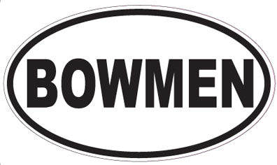 BOWMEN - Oval Sticker