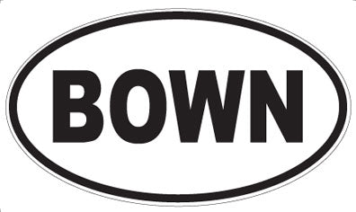 BOWN - Oval Magnet