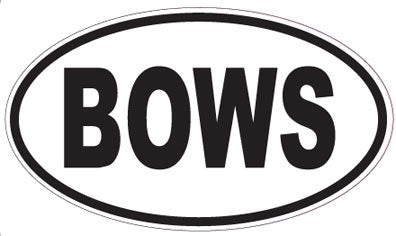 BOWS - Oval Sticker