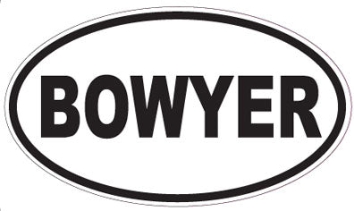 BOWYER - Oval Sticker