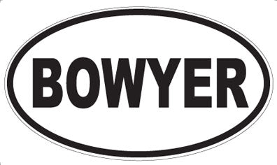 BOWYER - Oval Magnet
