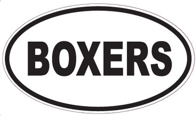 BOXERS - Oval Sticker