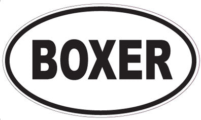 BOXER - Oval Magnet