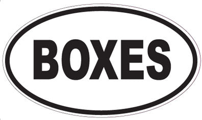 BOXES - Oval Sticker