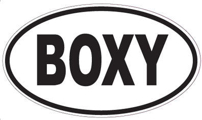 BOXY - Oval Sticker