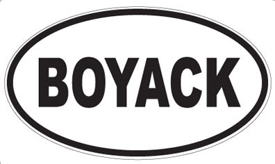 BOYACK - Oval Magnet