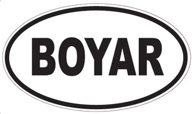 BOYAR - Oval Sticker