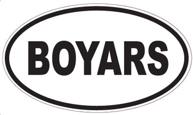 BOYARS - Oval Sticker