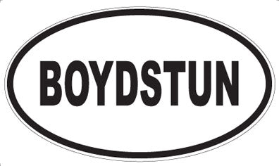 BOYDSTUN - Oval Magnet