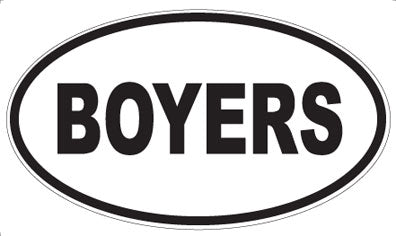 BOYERS - Oval Magnet