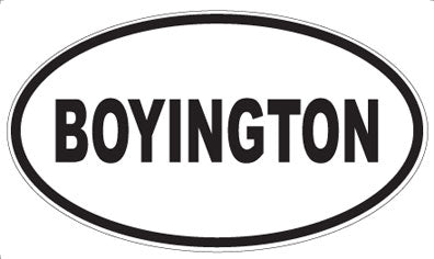 BOYINGTON - Oval Magnet