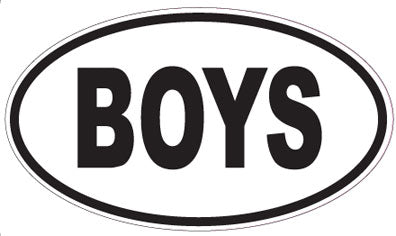 BOYS - Oval Sticker