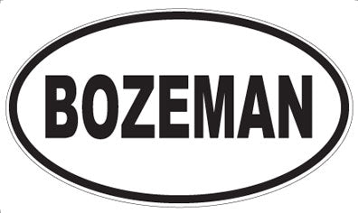 BOZEMAN - Oval Magnet