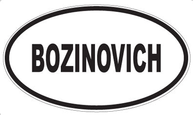 BOZINOVICH - Oval Magnet