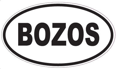 BOZOS - Oval Magnet