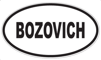BOZOVICH - Oval Magnet