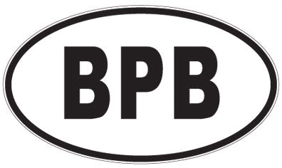 BPB - 3 Letter Initials Oval Sticker