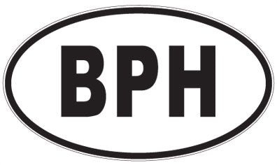 BPH - 3 Letter Initials Oval Sticker