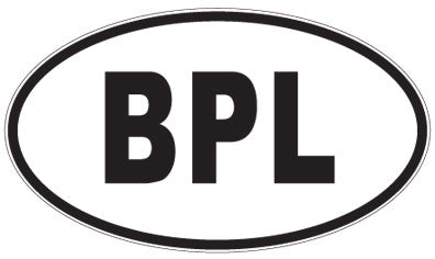 BPL - 3 Letter Initials Oval Sticker