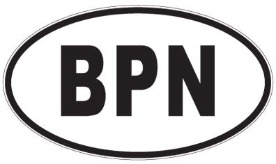 BPN - 3 Letter Initials Oval Sticker