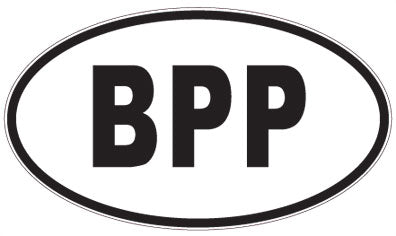 BPP - 3 Letter Initials Oval Sticker