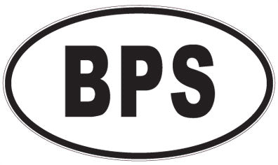 BPS - 3 Letter Initials Oval Sticker